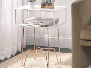 table, modern, mdesign, storage, shelf, basket, home, rustic, industrial, accent, steel, side, nightstand, bedroom, living